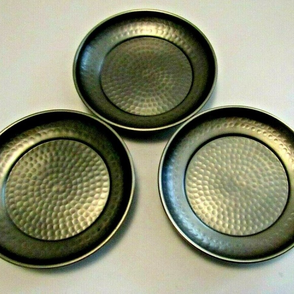 Pottery Barn Accents Pillar Candle Holders Set Rare Flat P